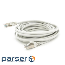 Патч-корд литий MERLION, FTP, RJ45, Cat.5e, 5m, сірий, CU, Q200 (PCM-CU-5E / 5G)