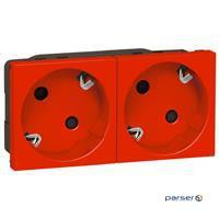 Блок розеток електричних MOSAIC Legrand 2хSchuko під кутом 45 (16А, 250В, автоматичні клем (077272) (077272)