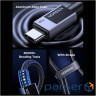 Дата кабель USB-C to USB-C 3.0m PD60W 3A braided L524 gray Ugreen (55776)