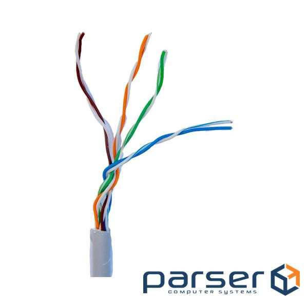 Кабель мережевий кручена пара Gear САТ.5E UTP-CCA-4Px2x0.51, 305м (24135)