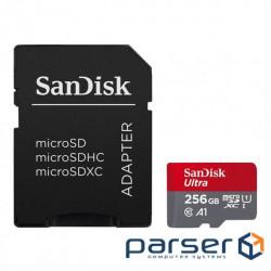 Memory card SANDISK microSDXC Ultra 256GB UHS-I A1 Class 10 + SD-adapter (SDSQUAC-256G-GN6MA)