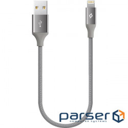 Cable Ttec (2DK28UG) USB - Lightning, AlumiCable Mini, 0.3m , Space Gray