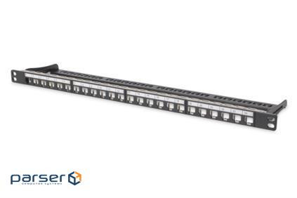 Рама 19 "DIGITUS 0.5U для складальної патч-панелі 24 порти, чорна (DN-91422)
