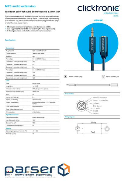 Кабель аудіо-подовжувач Jack 3.5mm 3pin M/F 5.0m,Casual D=3.9mm 42xWires AUX,синій (75.07.0489-1) (75.07.0489-1)