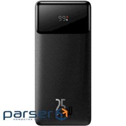 Батарея універсальна Baseus Bipow 20000mAh, PD/25W, QC3.0/USB-C, 2*USB-A/3A(max.), bla (PPBD020301