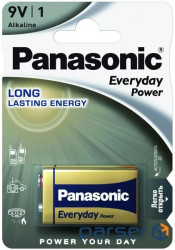 Батарейка Panasonic EVERYDAY POWER Лужна 6LR61(6LR61REE/1B)