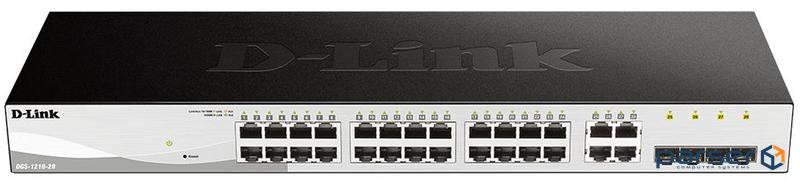 Комутатори D-Link DGS-1210-28/E 24xGE, 4xGE/SFP, WebSmart