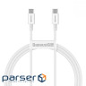 Кабель Baseus Superior Series Fast Charging Data Cable Type-C to Type-C 100W 1m White (CATYS-B02)
