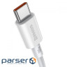Кабель Baseus Superior Series Fast Charging Data Cable Type-C to Type-C 100W 1m White (CATYS-B02)