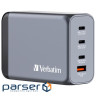 Настінний зарядний пристрій Verbatim GaN 240 Вт,4 порта (USB-C-140 Вт,USB-C-100 Вт,USB-C-65 (32205) ,USB-C-65 (32205)