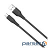 Дата кабель USB 2.0 AM to Micro 5P 1.0m 3A textured PVC black ColorWay (CW-CBUM094-BK)