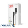 Дата кабель USB 2.0 AM to Micro 5P 1.0m 3A textured PVC black ColorWay (CW-CBUM094-BK)