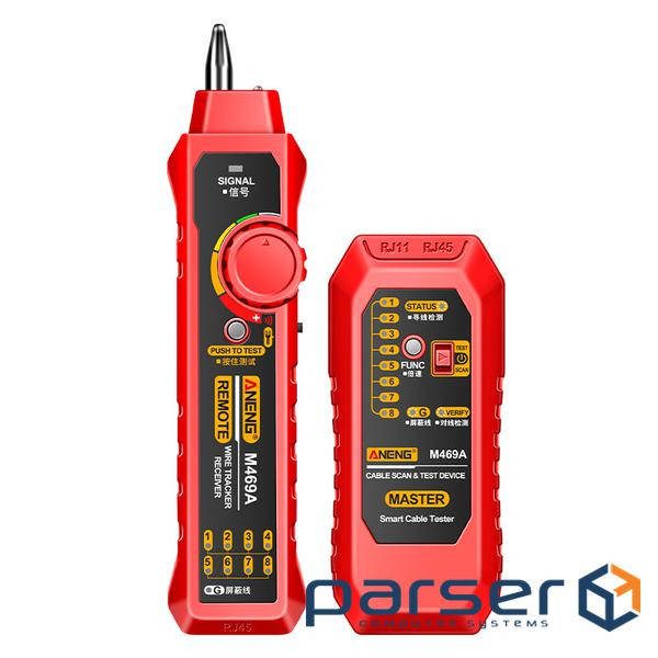 Тестер для пошуку кабелів ANENG M469A, RJ-45+RJ-11 (YT-M469A) ANENG M469A, RJ-45+RJ-11 (YT-M469A)