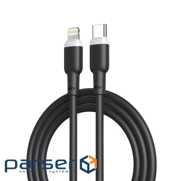 Кабель XO NB208A USB Type-C - Lightning, (M/M), 20W 1 м Black (6920680826810)