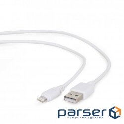 Дата кабель USB 2.0 AM to Lightning 2.0m Cablexpert (CC-USB2-AMLM-2M-W)