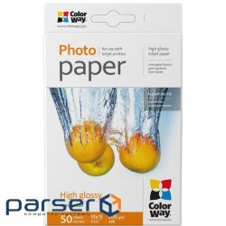 Папір ColorWay 10x15 200г glossy, 50с (PG2000504R)