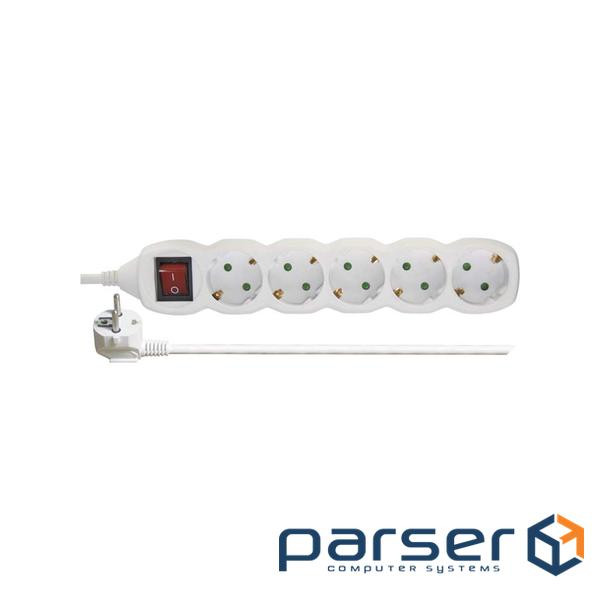 Мережевий подовжувач EMOS PC1523R на 5 розеток, 16А, 3 метра (P1523R)