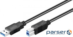Кабель принтера Goobay USB3.0 A-B M/M 1.0m,3xShielded AWG28 Cu UL-Certyfic (75.04.5719-1)