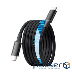 Кабель Type-C to Type-C (male to male), Підтримка SCP, QC3.0, PD до 60Вт, 480Mbp (YT-TC-TC60-B-1.0m)