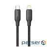 Дата кабель USB-C to Lightning 2.0m PD30W TPE embossed black ColorWay (CW-CBPDCL102-BK)