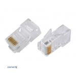 Роз'єм Cor-X RJ-45 8P8C (Роз'єм RJ45 (Разъем RJ45 crimp plug CAT5E 8P8C STP, 100шт=1пач)