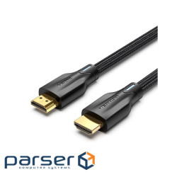 Кабель мультимедійний HDMI M to HDMI M 1.5m 8K60Hz cotton braided black Vention (AAUBG)