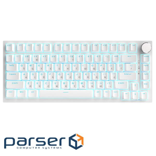 Дротова механічна клавіатура Ajazz AK820 Red Switch White (AK820-R-W)