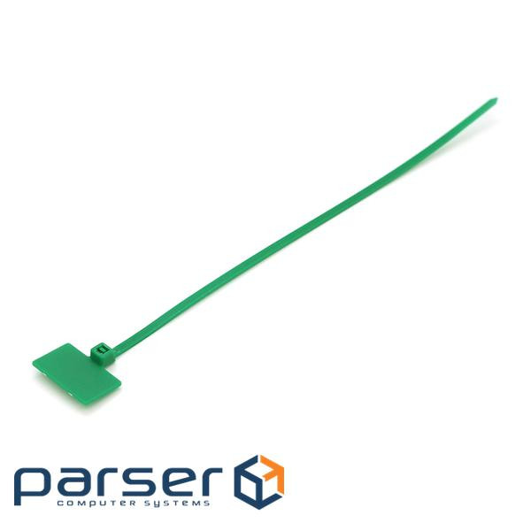 Стяжки нейлон з маркером 4х200mm зелені (100 шт) висока якість, діапазон робочих температур: від -45 -45