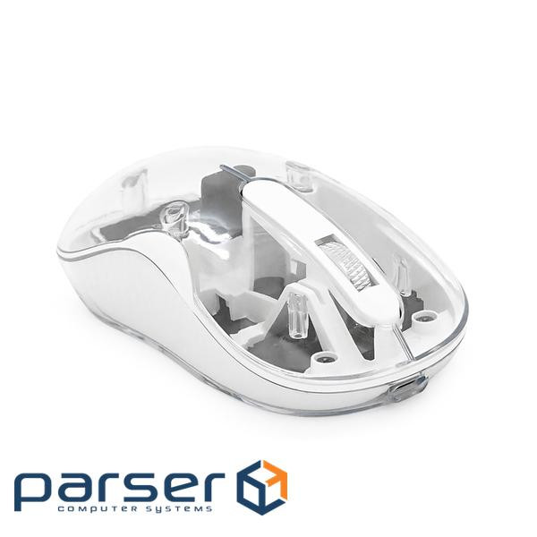 Миша бездротова JEDEL WD141T-W, 1200, 2.4 GHz+Bluetooth 5.0, 3.7V 300mAh, Type-C заряджання. 109x60x