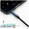 UGREEN AV112 3.5mm Male to 3.5mm Male Cable Gold Plated Metal Case with Braid 1m Blue (10685)