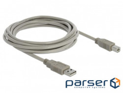 Printer cable USB2.0 A-B M/M 3.0m, AWG24+28 2xShielded D=4.5mm Cu, gray (70.08.2216-1)