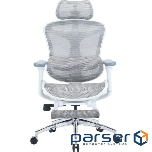 Крісло офісне з підставкою для ніг Sihoo DORO C300L Mesh White with footrest (DORO-C300L-A3-102-JT)