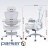 Крісло офісне з підставкою для ніг Sihoo DORO C300L Mesh White with footrest (DORO-C300L-A3-102-JT)