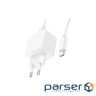 Зарядний пристрій HOCO CS11A USB + cable USB to USB-C white (6942007603614)
