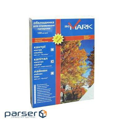 Обкладинка для палітурки bindMARK карт. Кантрі А4 230 г/м2 (100 шт.) асорті (41729)