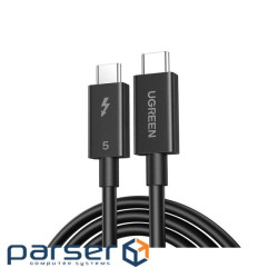 Дата кабель USB-C to USB-C 1.0m Thunderbolt 5 240W 5A 120Gbps 16/8/4K L703 black Ugreen (45996)