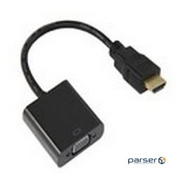 Конвертор монітора Gutbay HDMI-VGA HD15 (VGA-екран),0.20m Pas D=6.0mm Gold,чорний (78.01.4428-100)