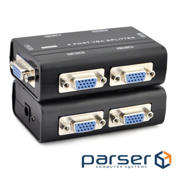 Активний спліттер VGA сигналу 1 to 4 Port, DC5V / 2A (YT-AS VGA / 4VGA) 1 to 4 Port, DC5V / 2A (YT-AS VGA / 4VGA)