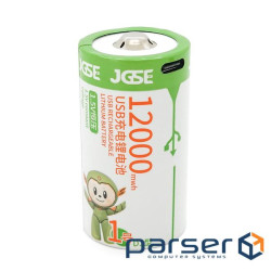 Акумулятор JGSE AA / D Lithium, 1.5V 12000mWh, Type-C 5V, 32*61mm (JGSE-12000mWh)
