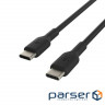 Дата кабель USB-С - USB-С, PVC, 2m, black Belkin (CAB003BT2MBK)