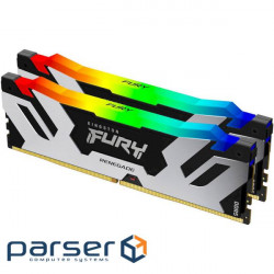 Модуль пам'яті KINGSTON FURY Renegade RGB Black/Silver DDR5 6400MHz 64GB Kit 2x32G (KF564C32RSAK2-64)
