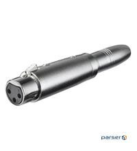 Перехідник Goobay аудіо XLR 3p-Jack 6.3mm F/F, адаптер Mono Metal корпус (75.02.7453-1)