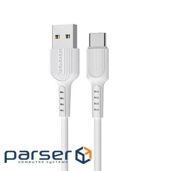 Кабель Borofone BX16, USB-Type-C, 2.4A, довжина 1м, White, BOX (Borofone BX16 / TCW)