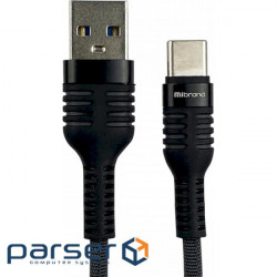 Date cable USB 2.0 AM to Type-C 1.0m MI-13 2A Black-Gray Mibrand (MIDC/13TBG)