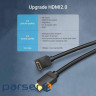 Кабель мультимедійний HDMI M to HDMI M 1.0m V2.0 4K60Hz 90 corner PVC black Vention (AARBF)