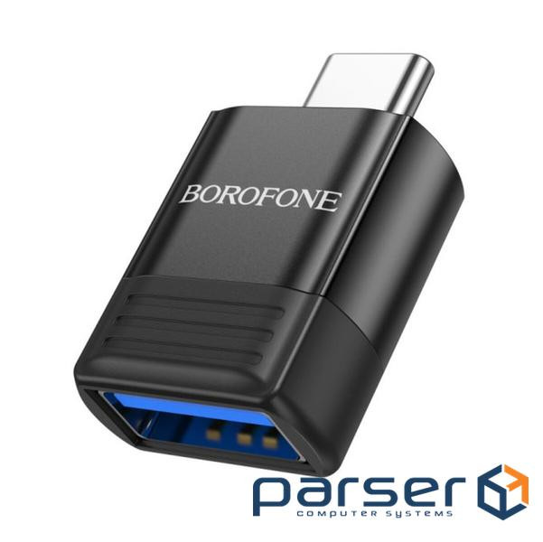 Адаптер BOROFONE BV18 Type-C male to USB female USB3.0 adapter Black (BV18C)