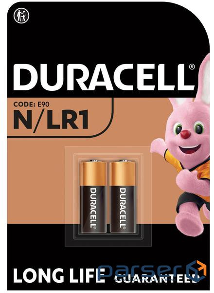 Батарейка Duracell N (MN9100 / LR1 / E90 / 4001 / AM5) Alkaline * 2 (5007465) (5002983)