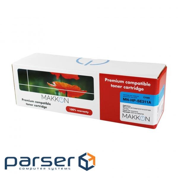Cartridge Makkon HP CLJP СE311A (126A) Canon 729 1k cyan (MN-HP-SE311A)
