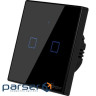 Розумний вимикач SONOFF Smart Wall Touch Switch 2-button Black (T3EU2C-TX)