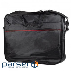 Laptop bag 16'' Okade 8709, Black, nylon, metal zipper, large pocket (8709.16BK